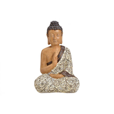 Statueta Buddha H37cm bej cu maro