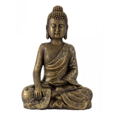 Statueta Buddha H39cm gold cu sclipici